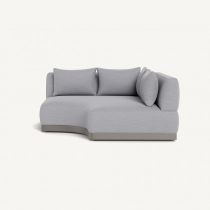 Harbour Amalfi Curved Corner - Aluminum Taupe / Panama Cloud