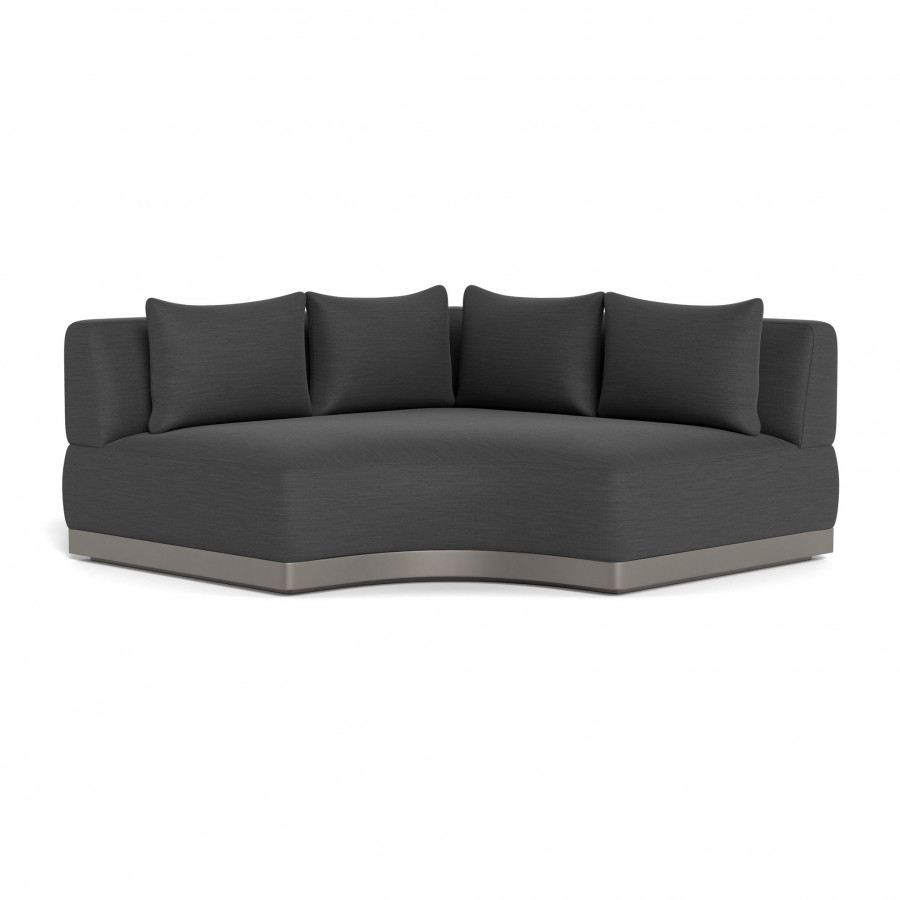 Harbour Amalfi Curved Corner - Aluminum Taupe / Panama Grafito