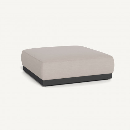 Harbour Amalfi Ottoman - Aluminum Asteroid / Panama Marble