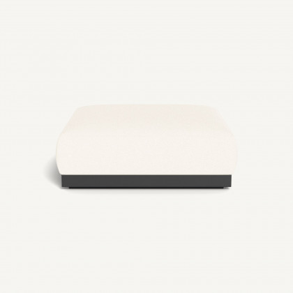 Harbour Amalfi Ottoman - Aluminum Asteroid / Riviera Ivory