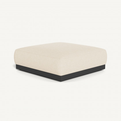 Harbour Amalfi Ottoman - Aluminum Asteroid / Riviera Sand