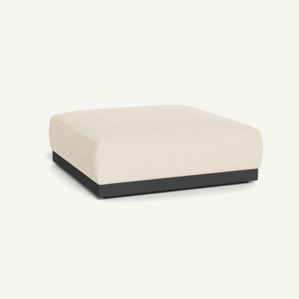 Harbour Amalfi Ottoman - Aluminum Asteroid / Riviera Sand