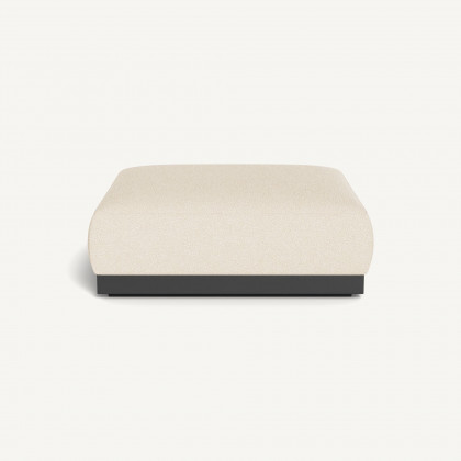 Harbour Amalfi Ottoman - Aluminum Asteroid / Riviera Sand