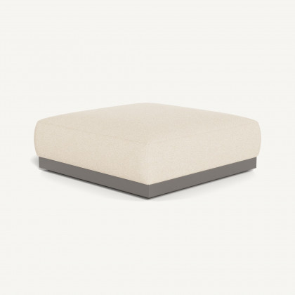 Harbour Amalfi Ottoman - Aluminum Taupe / Riviera Sand