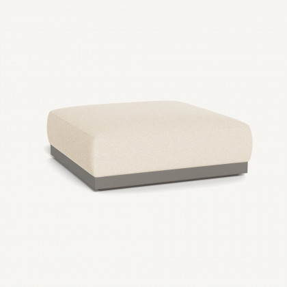 Harbour Amalfi Ottoman - Aluminum Taupe / Riviera Sand