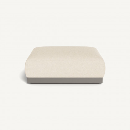 Harbour Amalfi Ottoman - Aluminum Taupe / Riviera Sand