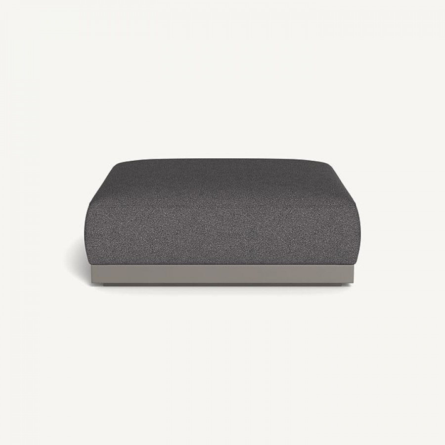 Harbour Amalfi Ottoman - Aluminum Taupe, Riviera Slate