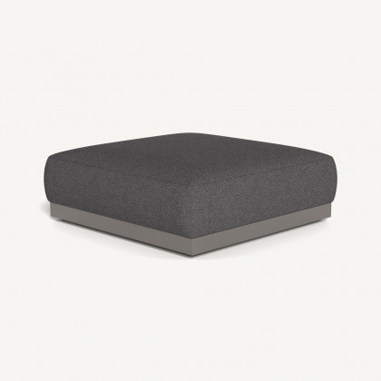 Harbour Amalfi Ottoman - Aluminum Taupe / Riviera Slate