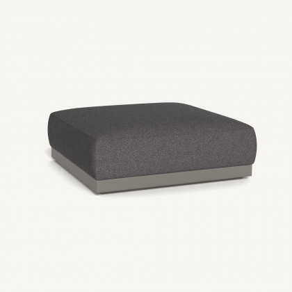 Harbour Amalfi Ottoman - Aluminum Taupe / Riviera Slate