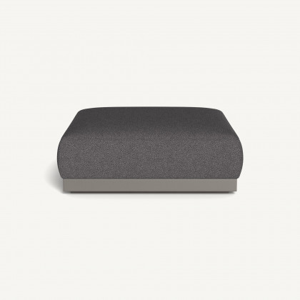Harbour Amalfi Ottoman - Aluminum Taupe / Riviera Slate