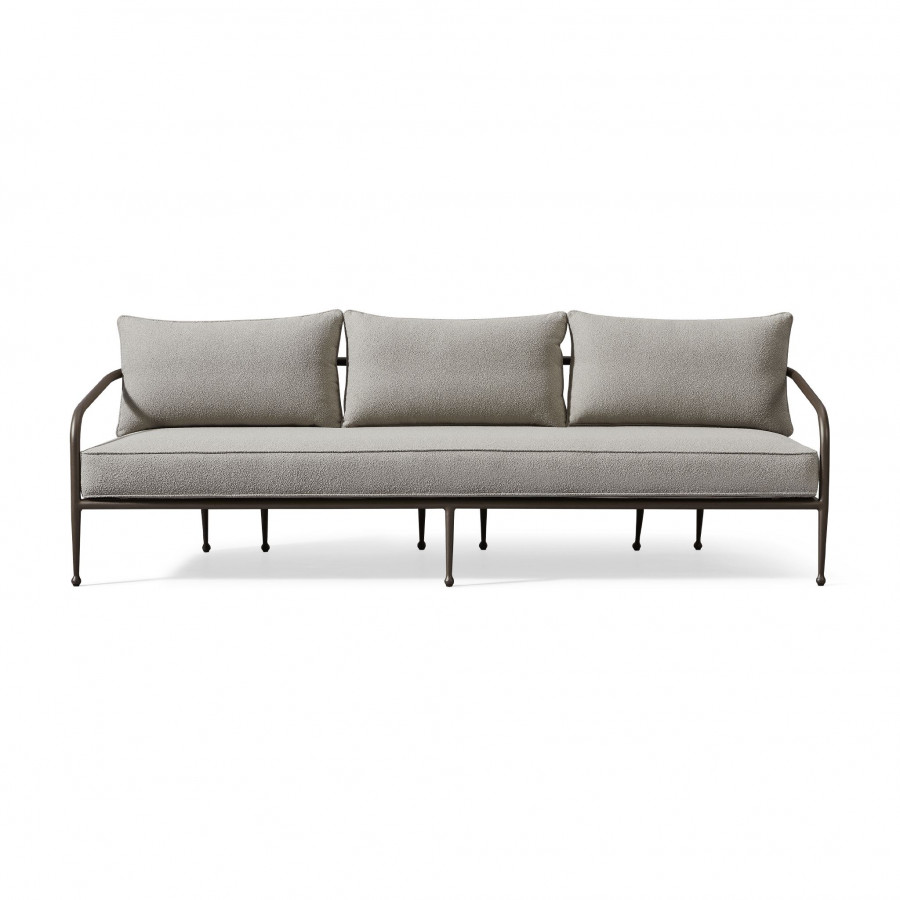 Harbour Andre 3 Seat Sofa - Aluminum Asteroid / Panama Grafito