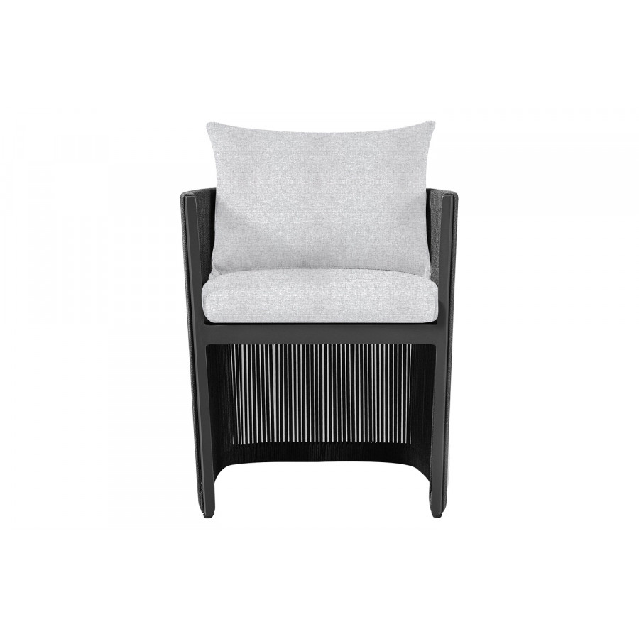 Harbour Antigua Dining Chair - Aluminum Asteroid, Copacabana Sand