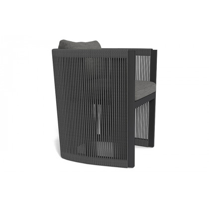 Harbour Antigua Dining Chair - Aluminum Asteroid, Copacabana Sand