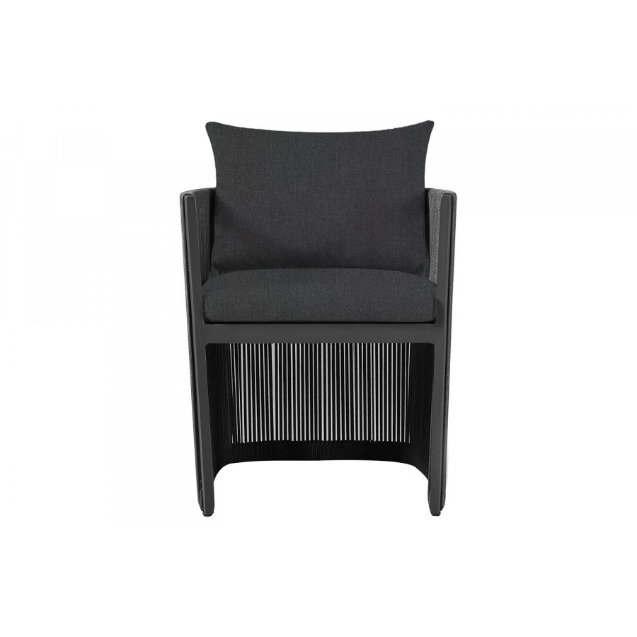 Harbour Antigua Dining Chair - Aluminum Asteroid, Panama Grafito
