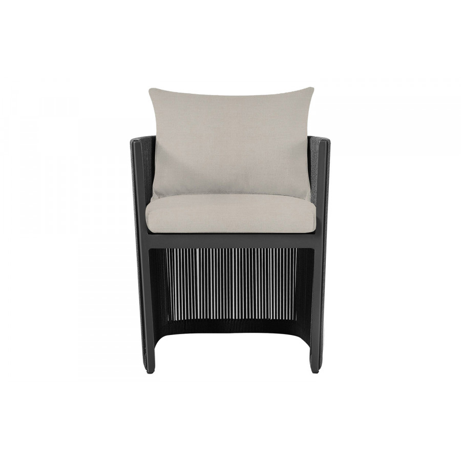 Harbour Antigua Dining Chair - Aluminum Asteroid, Panama Marble