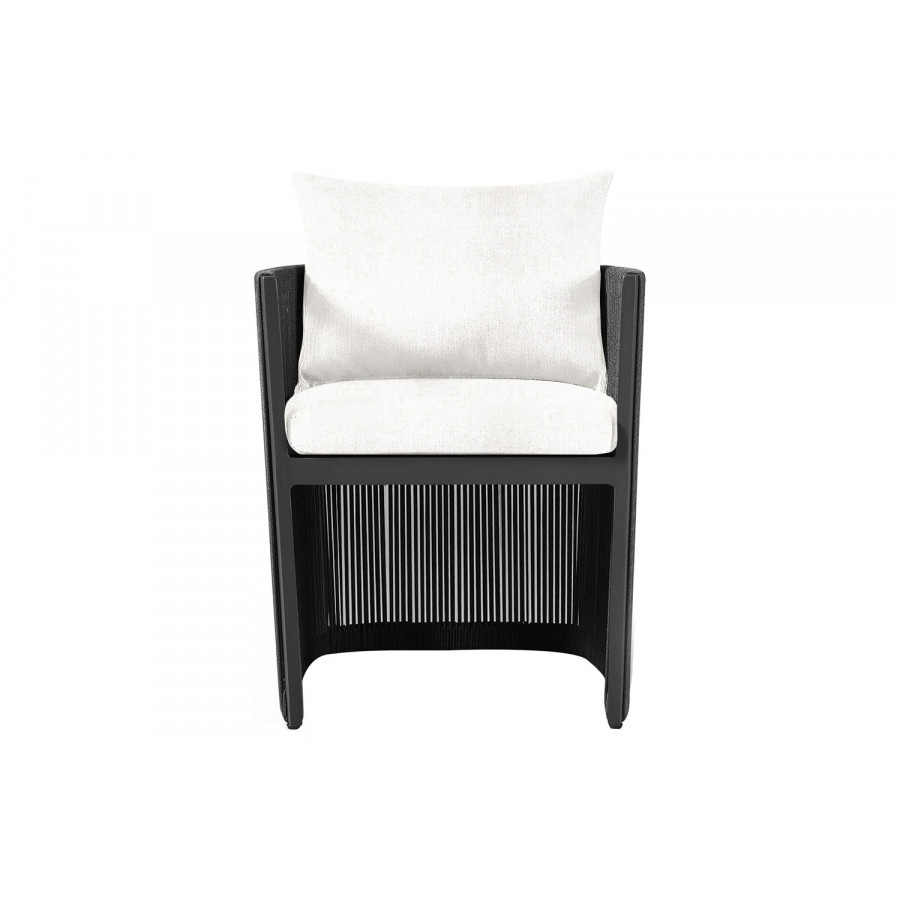 Harbour Antigua Dining Chair - Aluminum Asteroid, Siesta Ivory