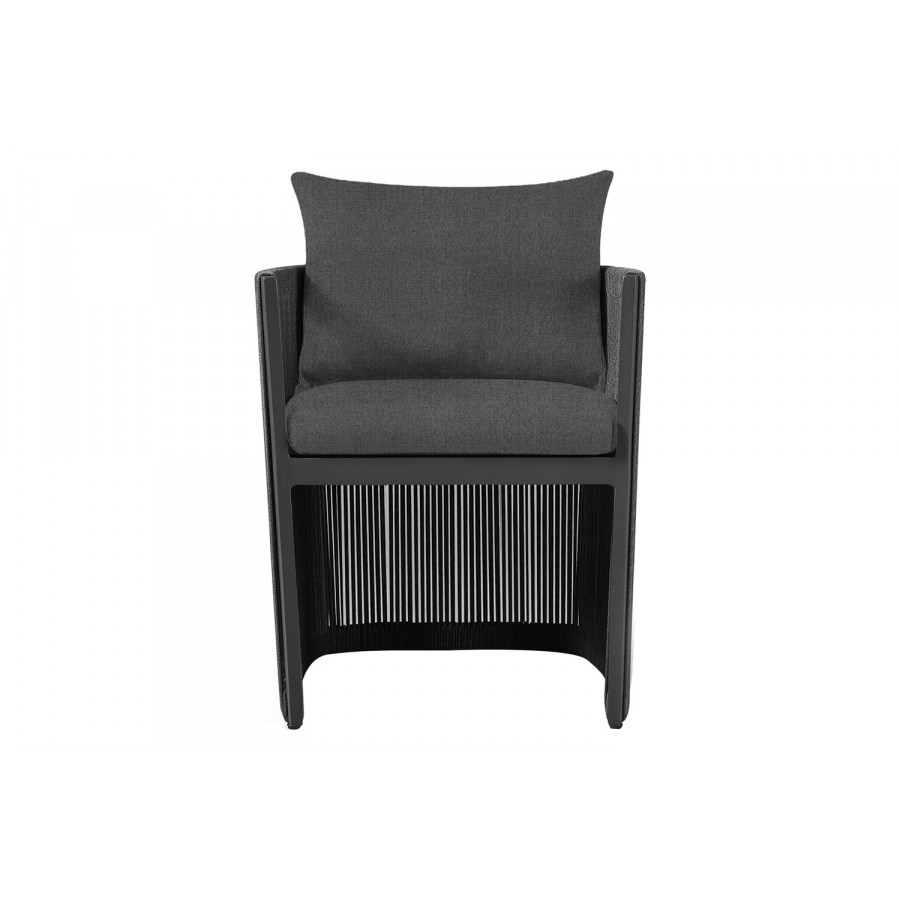 Harbour Antigua Dining Chair - Aluminum Asteroid, Siesta Slate