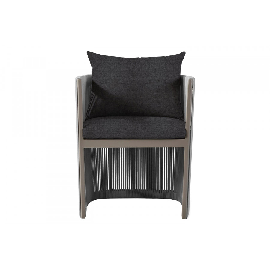 Harbour Antigua Dining Chair - Aluminum Taupe, Copacabana Midnight