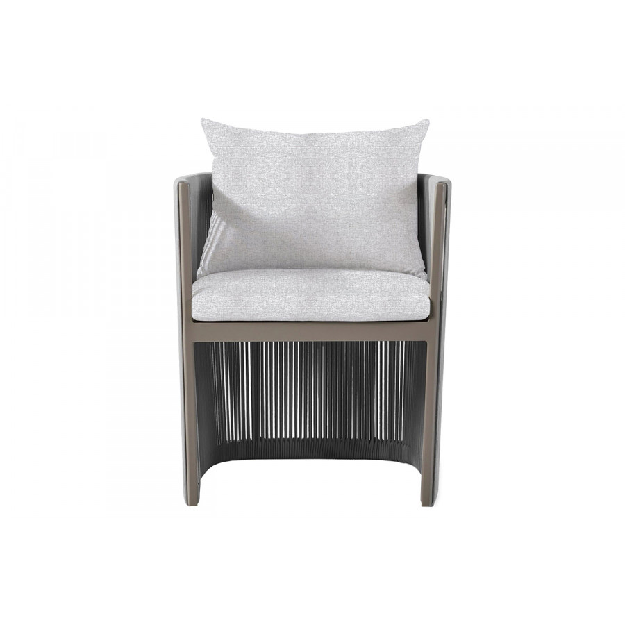 Harbour Antigua Dining Chair - Aluminum Taupe, Copacabana Sand