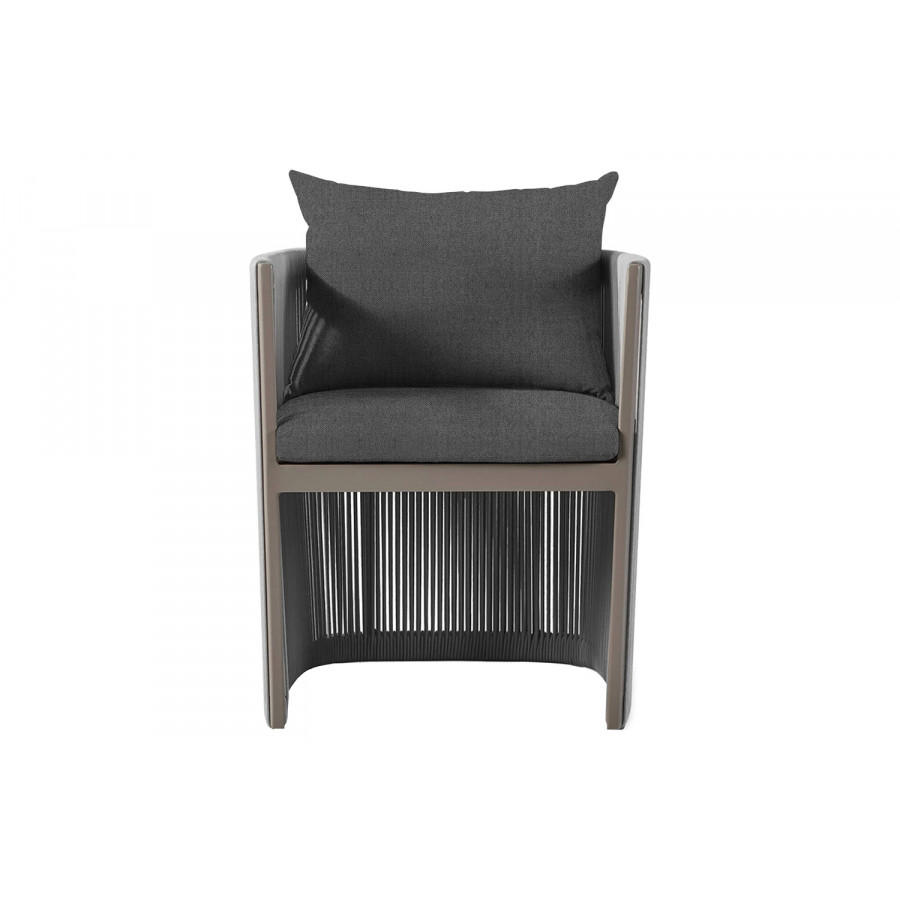 Harbour Antigua Dining Chair - Aluminum Taupe, Siesta Slate