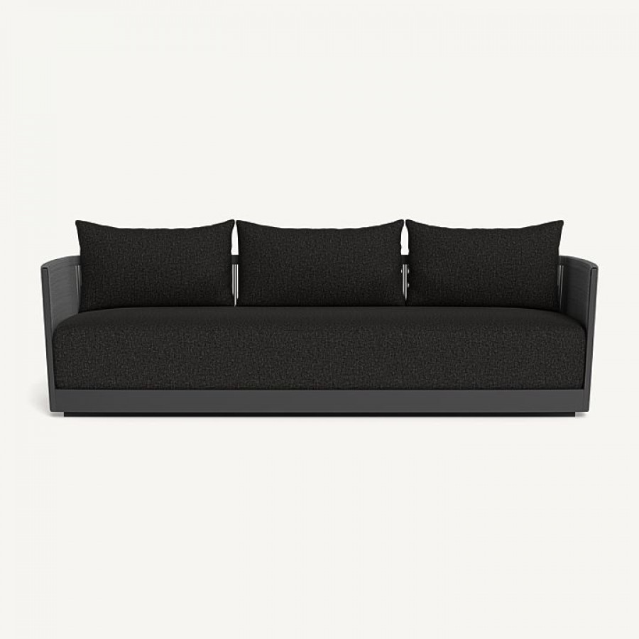 Harbour Antigua 3 Seat Sofa - Aluminum Asteroid / Copacabana Midnight / Rope Dark Gray