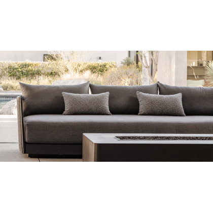Harbour Antigua 3 Seat Sofa - Aluminum Taupe / Panama Grafito / Rope Light Gray