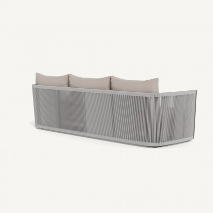 Harbour Antigua 3 Seat Sofa - Aluminum Taupe, Panama Marble