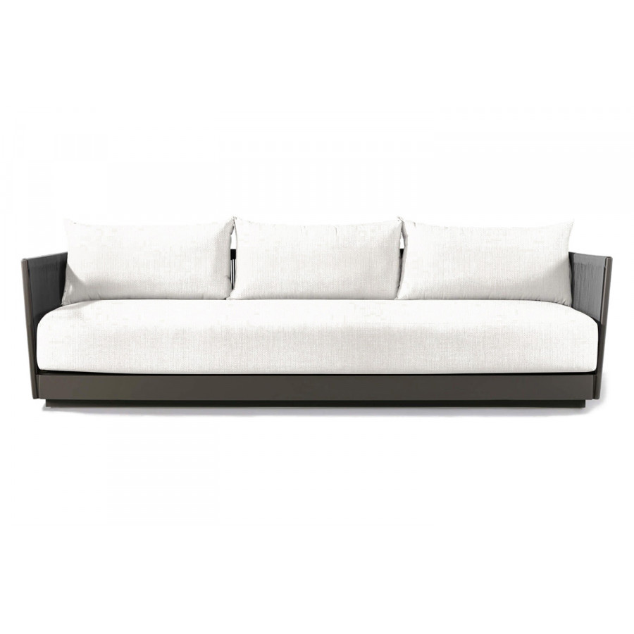 Harbour Antigua 3 Seat Sofa - Aluminum Taupe, Siesta Ivory