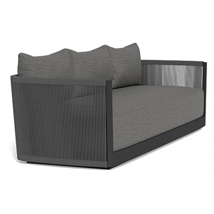 Harbour Antigua 3 Seat Sofa - Aluminum Taupe, Siesta Ivory