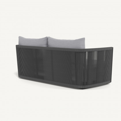 Harbour Antigua 2 Seat Sofa - Aluminum Asteroid / Panama Cloud / Rope Dark Gray