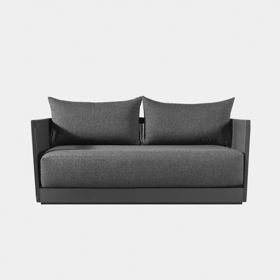 Harbour Antigua 2 Seat Sofa - Aluminum Taupe, Siesta Taupe, Rope Light Gray