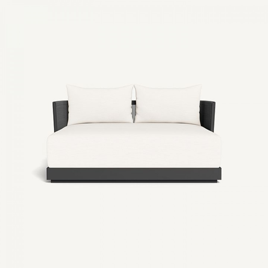 Harbour Antigua Daybed - Aluminum Asteroid / Panama Blanco / Rope Dark Gray