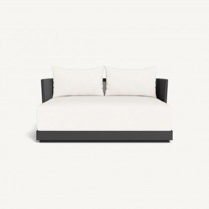 Harbour Antigua Daybed - Aluminum Asteroid / Panama Blanco / Rope Dark Gray