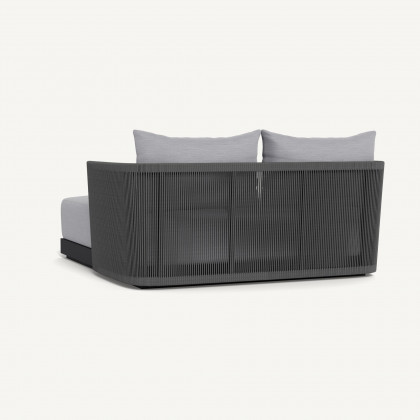 Harbour Antigua Daybed - Aluminum Asteroid / Panama Cloud / Rope Dark Gray