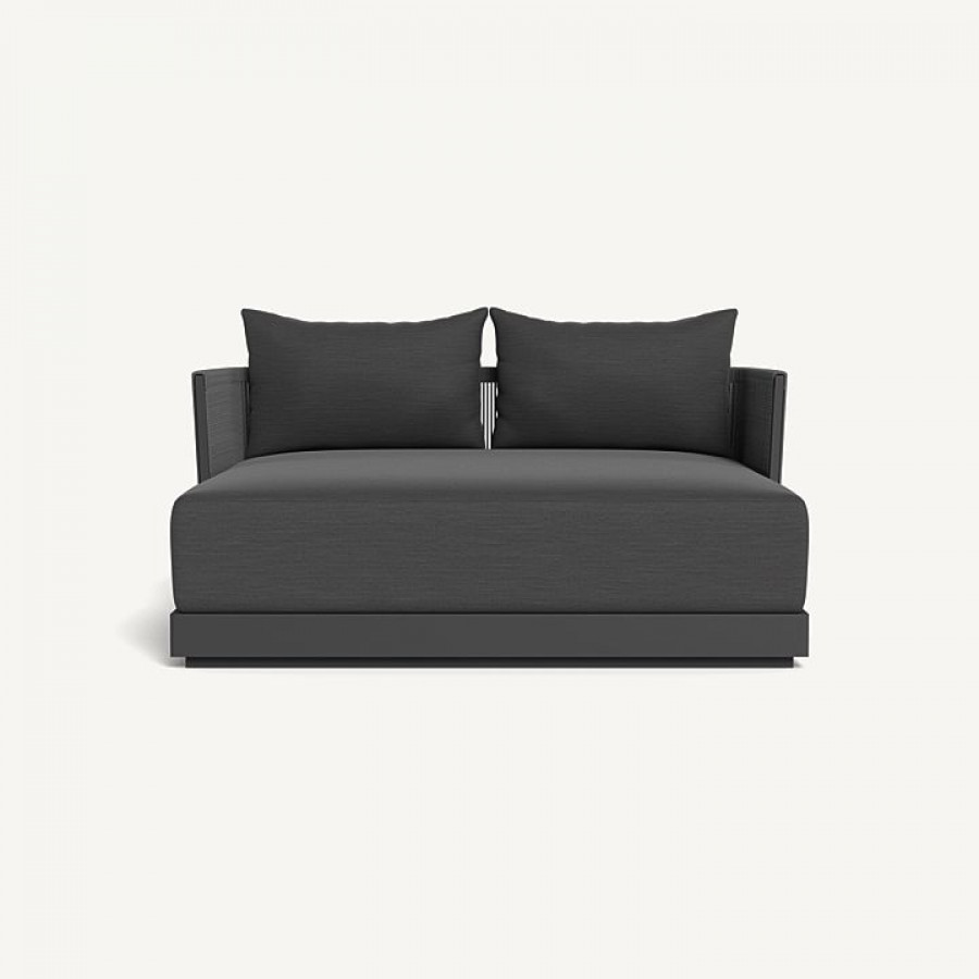Harbour Antigua Daybed - Aluminum Asteroid / Panama Grafito / Rope Dark Gray