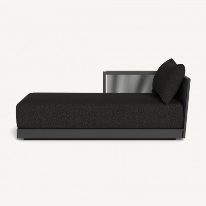 Harbour Antigua Chaise Left - Aluminum Asteroid / Copacabana Midnight / Rope Dark Gray