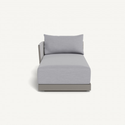 Harbour Antigua Chaise Left - Aluminum Taupe / Panama Cloud / Rope Light Gray
