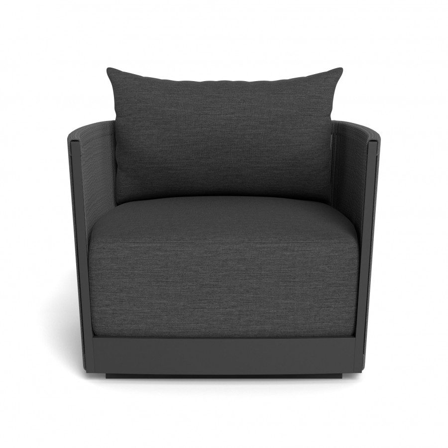 Harbour Antigua Lounge Chair - Aluminum Asteroid / Lisos Grafito / Rope Dark Gray