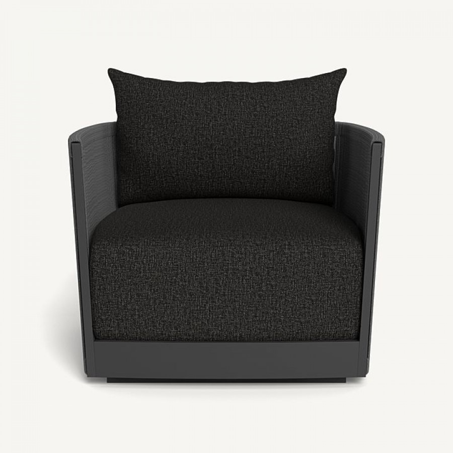 Harbour Antigua Lounge Chair - Aluminum Asteroid / Copacabana Midnight / Rope Dark Gray