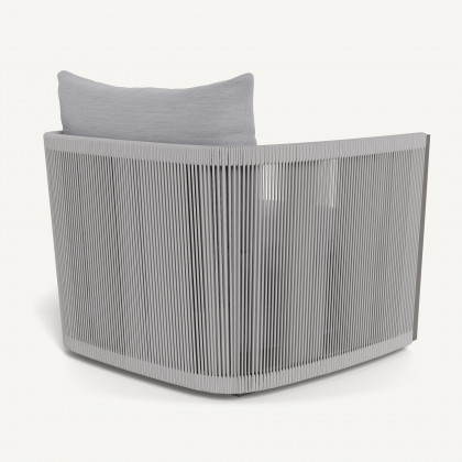 Harbour Antigua Lounge Chair - Aluminum Taupe / Panama Cloud / Rope Light Gray