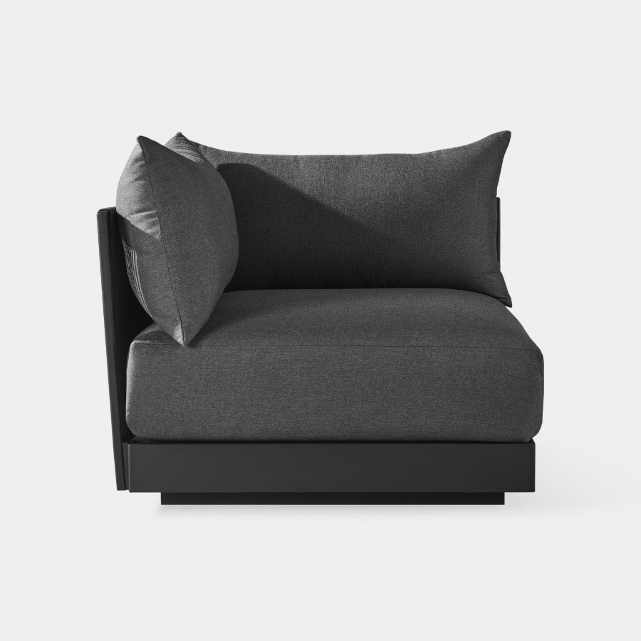 Harbour Antigua Corner - Aluminum Asteroid, Siesta Ivory, Rope Dark Gray