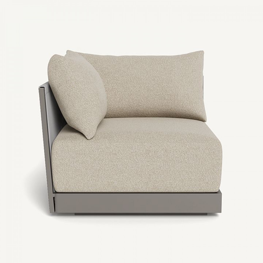Harbour Antigua Corner - Aluminum Taupe / Siesta Taupe / Rope Light Gray