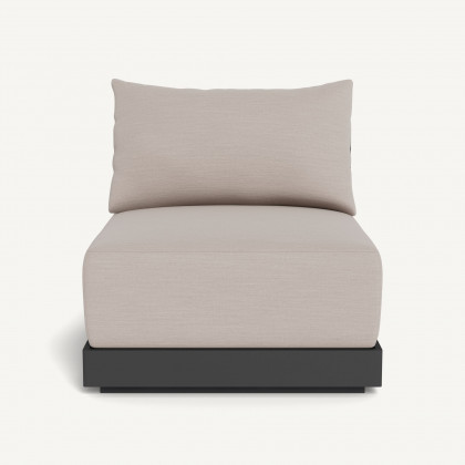 Harbour Antigua Armless Single - Aluminum Asteroid / Panama Marble / Rope Dark Gray