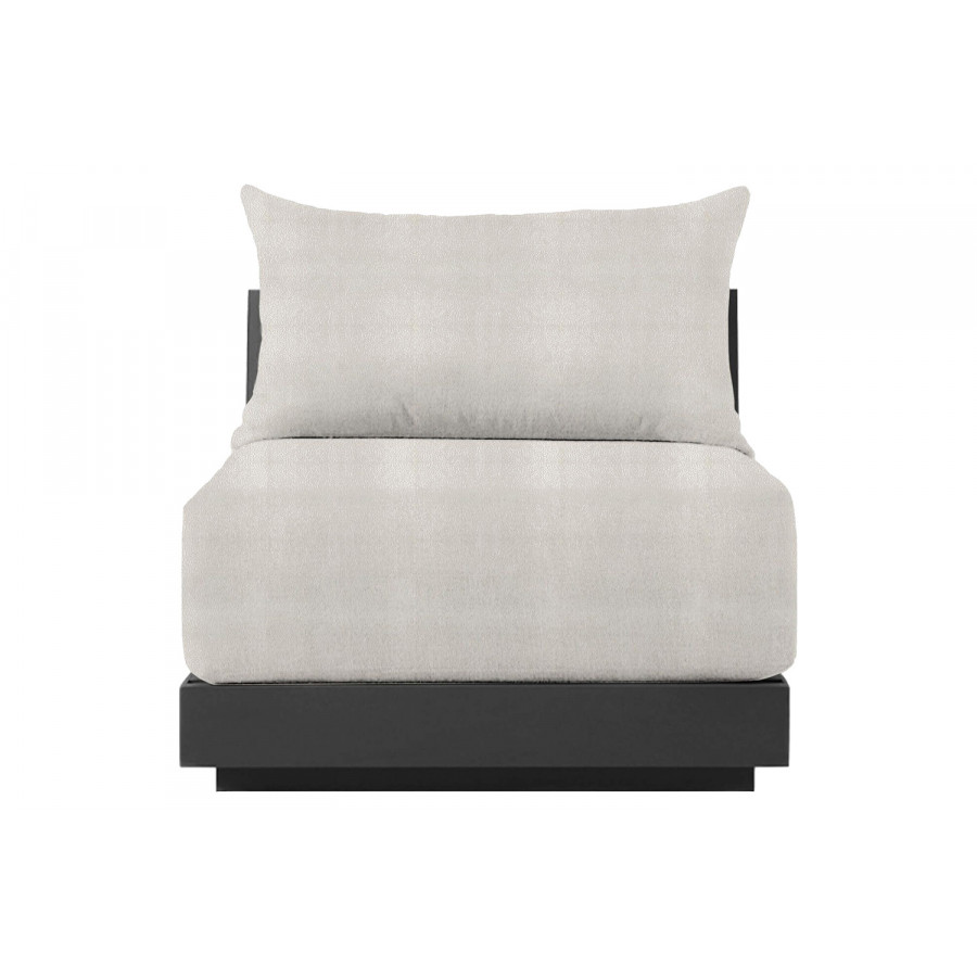 Harbour Antigua Armless Single - Aluminum Asteroid, Riviera Ivory