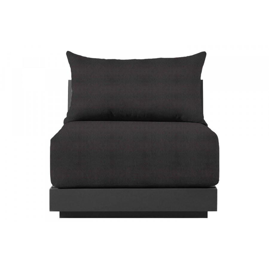 Harbour Antigua Armless Single - Aluminum Asteroid, Riviera Slate
