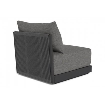 Harbour Antigua Armless Single - Aluminum Asteroid, Riviera Slate