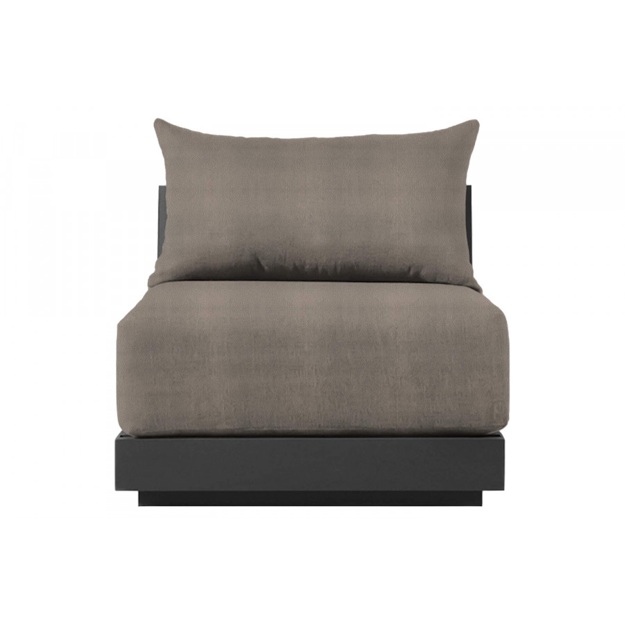 Harbour Antigua Armless Single - Aluminum Asteroid, Riviera Stone