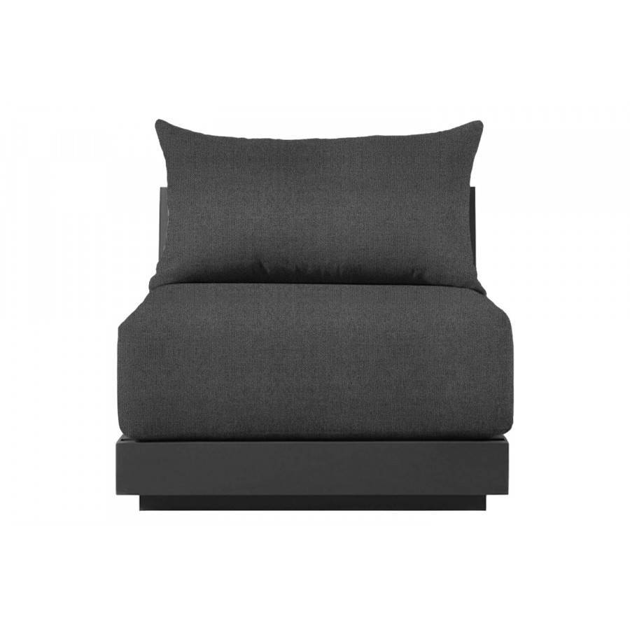 Harbour Antigua Armless Single - Aluminum Asteroid, Siesta Slate