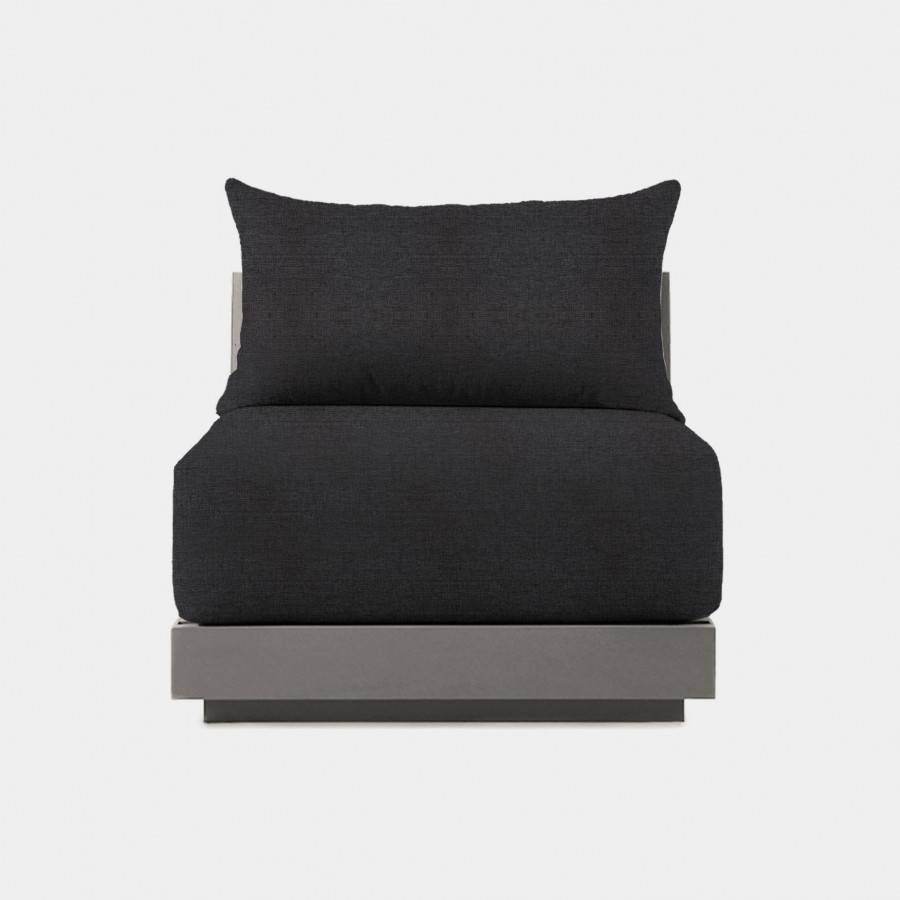 Harbour Antigua Armless Single - Aluminum Taupe, Copacabana Midnight