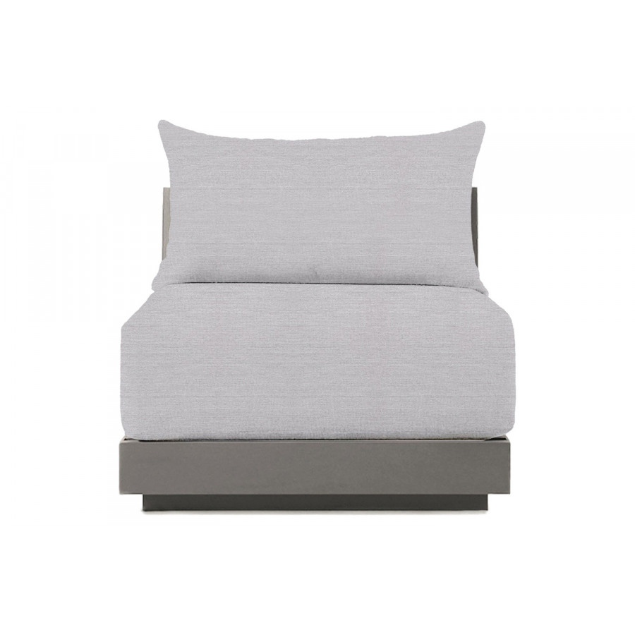 Harbour Antigua Armless Single - Aluminum Taupe, Panama Cloud